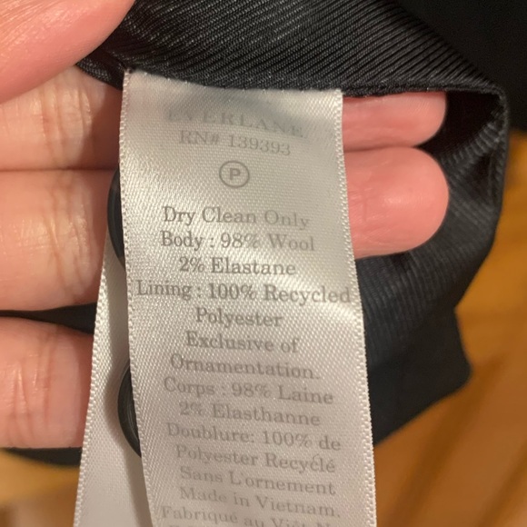 Everlane 80’s Italian Wool Black Blazer - Picture 11 of 13